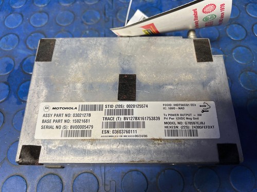 Module de communication Hummer H3 ONSTAR 2007 OEM 15921681