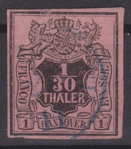 == Ad Hannover Mi. 3b Stamped K1, Cat. ==