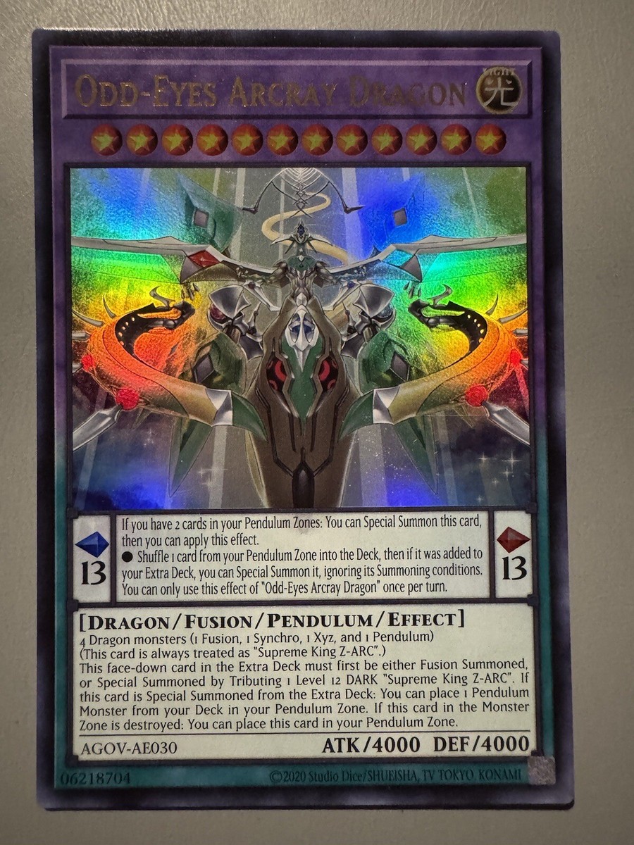 odd eye　904545アカシア YUGIOH ODD-EYES ARCRAY DRAGON ASIA ENGLISH EDITION AGOV-AE030