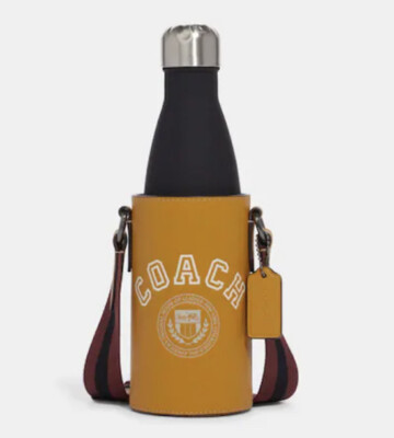 *COACH*~Water Bottle Crossbody w/ Varsity Motif ~QB/BUTTERCUP MULTI~(CC468)~BNWT