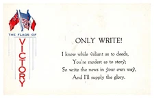 The Flags Of Victory Only Write! C1910s Postcard AE4