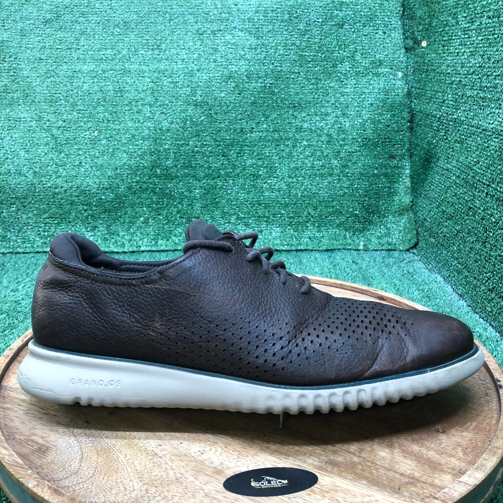 SAOLA Oxford punta alare marrone laser Cole Haan da uomo 2.ZERØGRAND da uomo in pelle taglia 13 M C34499