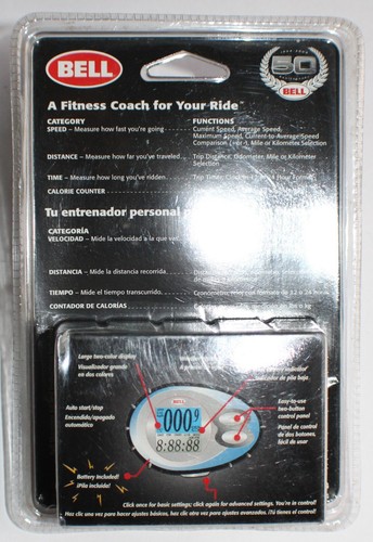 Bell SpinFit Bicycle Speedometer 14 Functions with Calories Distance Time + - Picture 2 of 2
