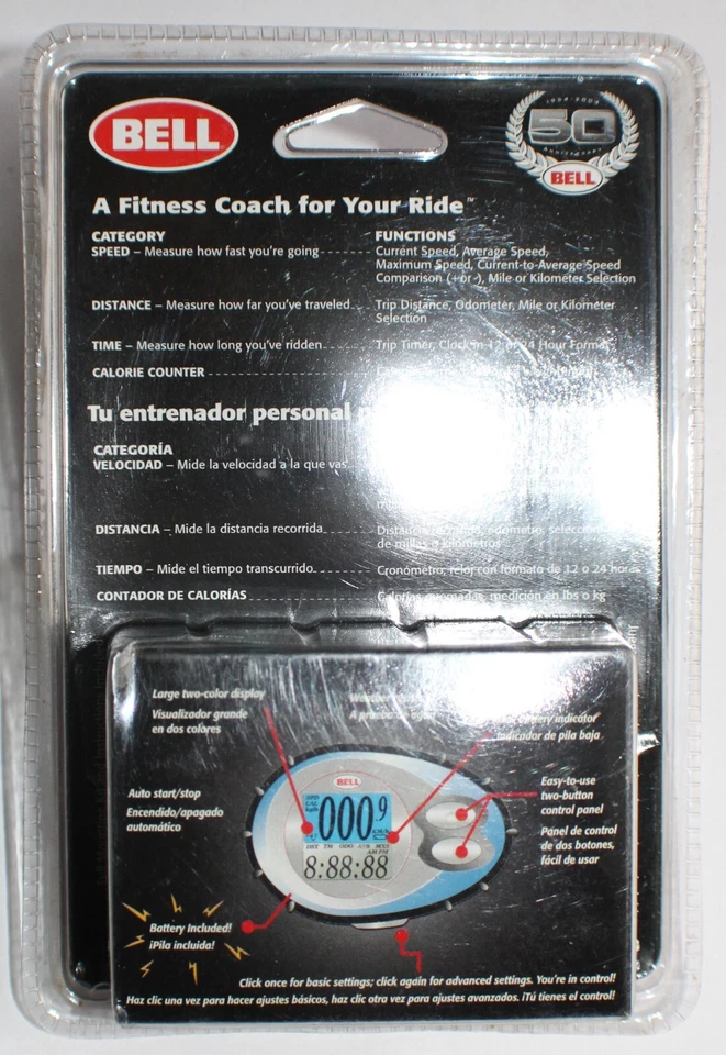 Bell SpinFit Bicycle Speedometer 14 Functions with Calories Distance Time + - Image 2 of 2