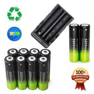 10X-SKYWOLFEYE-Rechargeable-5800mAh-Li-ion-18650-3-7V-Battery-Smart-Charger-US