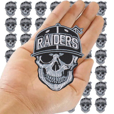 Wholesale Las Vegas Raiders Skull Size 2.6''x 3.3'' Sew Iron On Patch Carft DIY