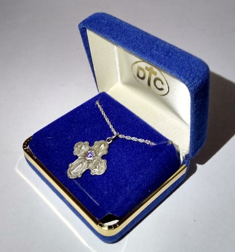 VTG 4 Way Cross Sterling Silver Medal Knights of Columbus w/ 18” chain Gift Box - Picture 9 of 15