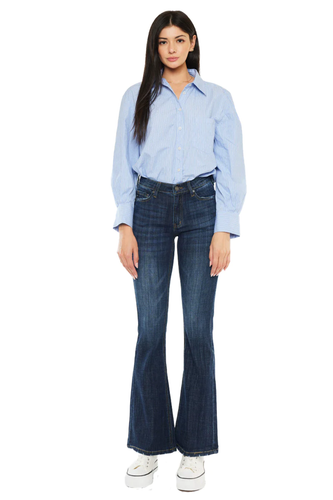 Kancan - Hayden Mid Rise Flare Jeans (Petite) - kc6102lohpt - Final Sale - Bild 1 von 9