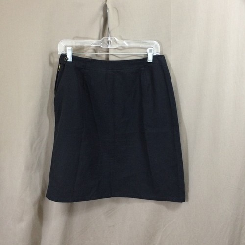 Liz Clairborne 100% Cotton Summer Skirt Brown Foliage Silhouette Pattern 10P - Picture 3 of 4