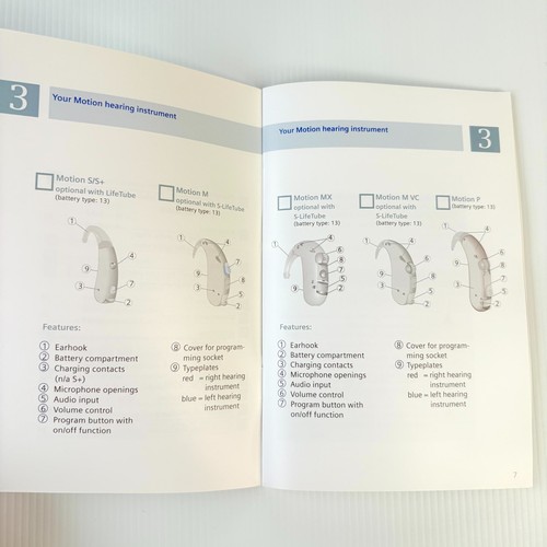 Siemens Motion Hearing Aid BTE Behind The Ear Accessories Siemens 100 S+ - Picture 7 of 16