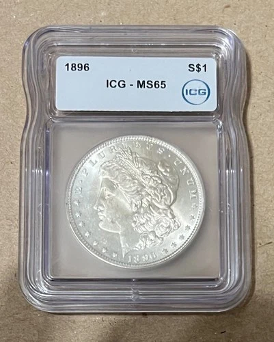 1896 P $1 Morgan Silver Dollar ICG MS 65 Free Shipping!