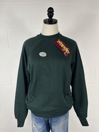 Vintage 80s Classic Forest Green 50/50 Raglan Sweatshirt New Old Stock USA XL - Picture 2 of 15