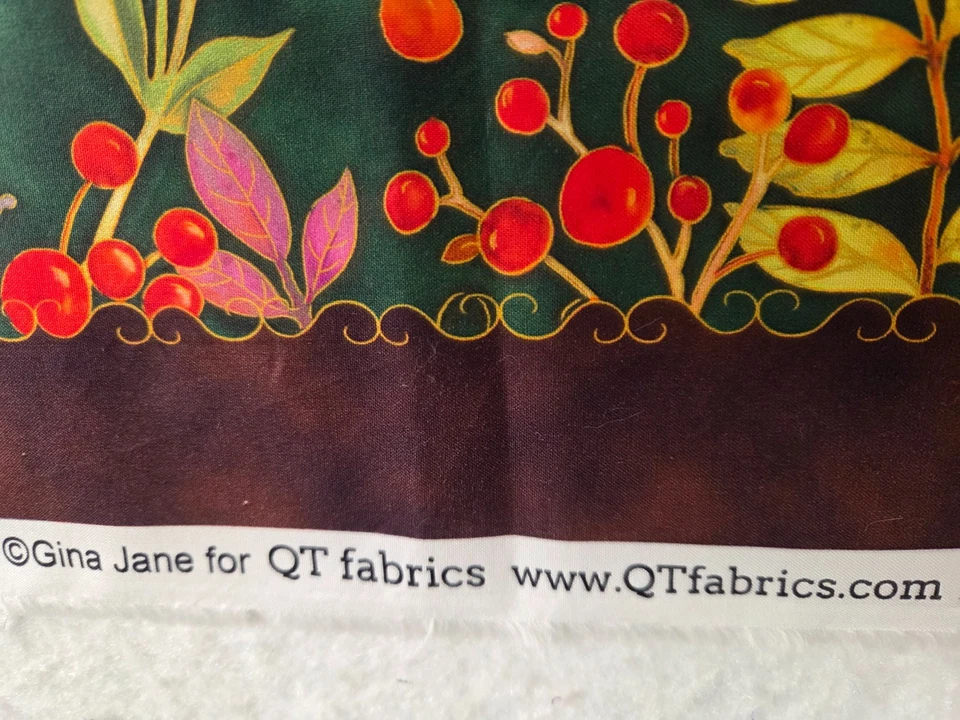 PANEL DE TELA Otoño de Gina Jane para telas QT 30360 43" X 24 NUEVO Foto 4 de 4