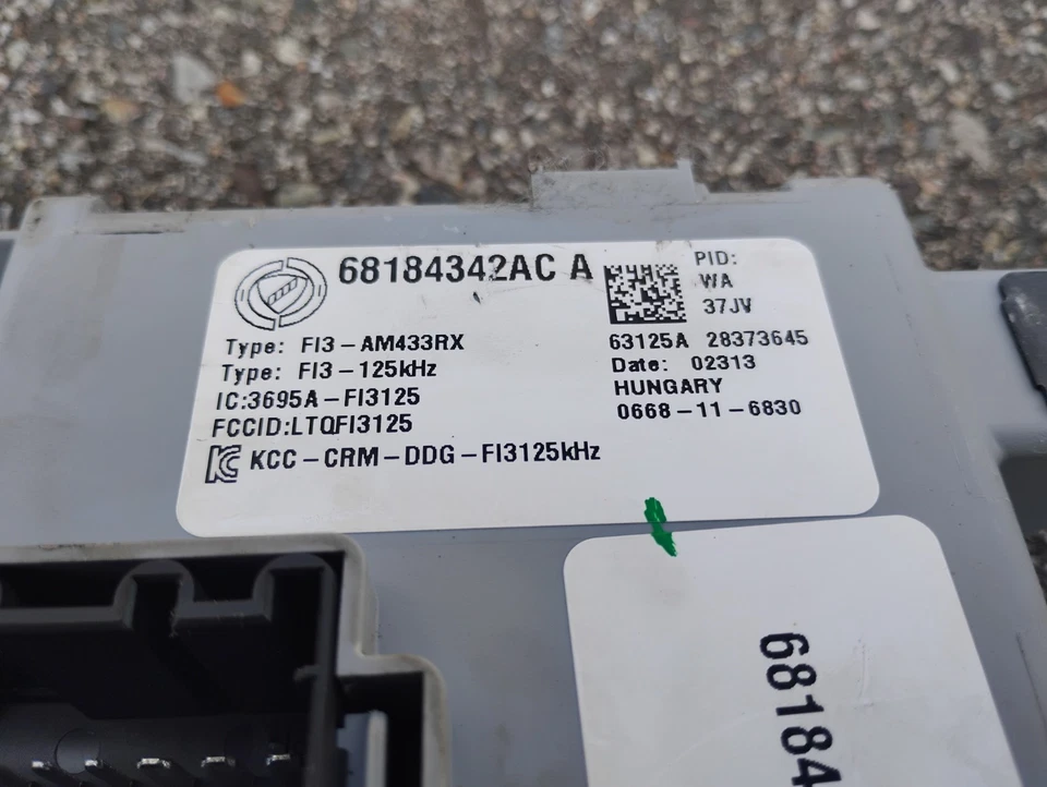 Модуль управления кузовом Fiat 500 BCM 2012-2017 годов выпуска коробка предохранителей в сборе от оригинального производителя 68184342ac A - Изображение 2 из 4