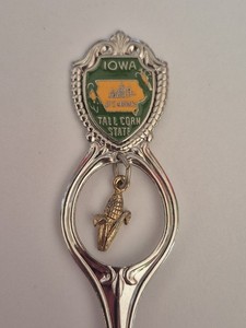 Iowa Tall Corn State Vintage Souvenir Spoon Collectible