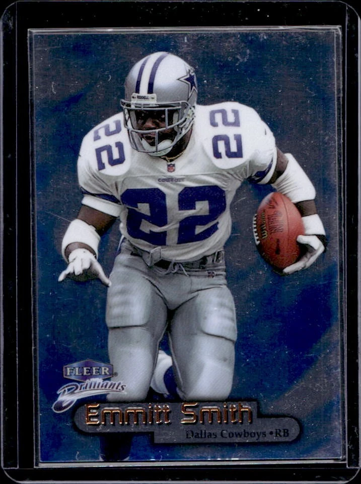 1998 Fleer Brilliants Emmitt Smith Blue #4B Cowboys