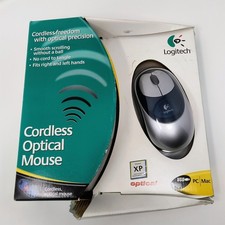 Logitech Cordless Optical Mouse 930616-0403 PS/2 USB for PC/ MAC Computer