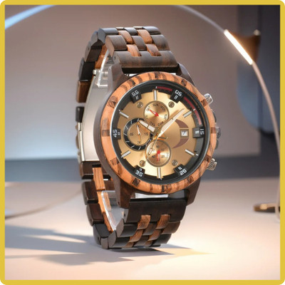 Personalized Wooden Watch for Men | Engraved Sandalwood Quartz | Unique Gift