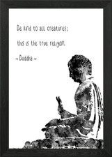 Buddha Framed Wall Art Poster Canvas Print Picture