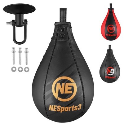 Box Speed Ball Set aus Maya Hide Leder   Punching Ball mit Halterung & Speedbag
