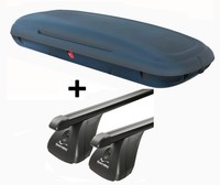 Dachbox Vdpca480L+Stahl DachträGer Vdp FüR FüR Hyundai I20 I 5TüRer 08-14