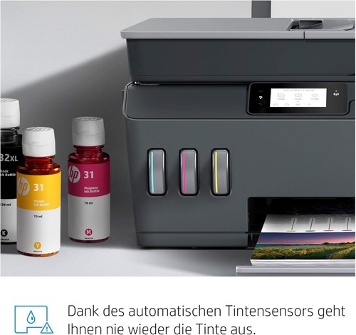HP Smart Tank Plus 570 3-in-1 Multifunktionsdrucker – Hochwertiger Tintenstrahld - Afbeelding 5 van 16
