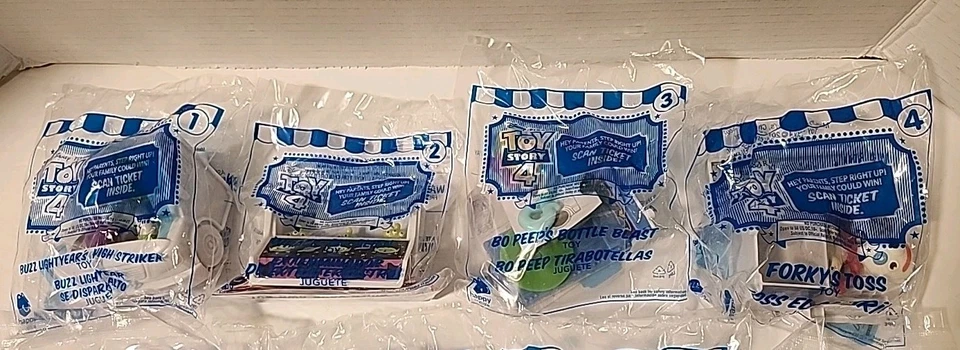 McDonald's Disney Pixar Toy Story 2019 4 juguetes Happy Meal conjunto completo 10 sellado Foto 2 de 4
