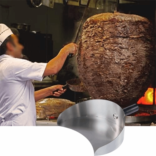 Crescent Shape Barbecue Shovel Handheld Rotisserie Catch Pan Restaurant - Picture 12 of 12