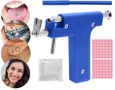 Professional DIY Ear Piercing Gun Body Nose Navel Tool Kit Jewelry with 98 Studs
