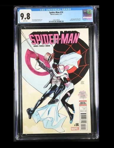Spider-Man #14 CGC 9,8 millas Morales Spider-Gwen boda 13 2017 1 cómic de Marvel