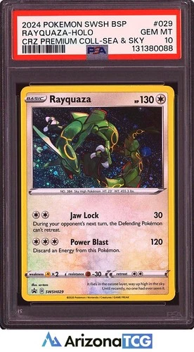 Pokemon 2024 Rayquaza SWSH029 Black Star Promo Premium Collection GEM MT PSA 10
