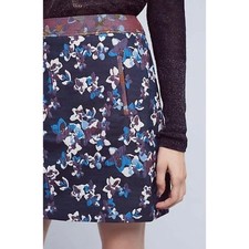 Maeve by Anthropologie Women s Floral Jacquard Mini Skirt Size US 4 UK 8 130