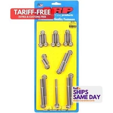 Arp 490-1501, Kit Polished Stainless Fits Pontiac S/S Timing Cover Bolt Kit 12Pt