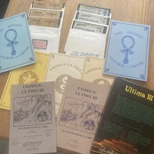Commodore 64 Ultima II And III Exodus Misc Disks And Manuals Incomplete C64 Game