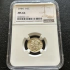 1944 MS66 Mercury Silver Dime - MS 66 NGC