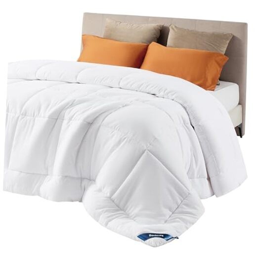  Comforter Duvet Insert - Quilted Comforters Size, All Season Queen White