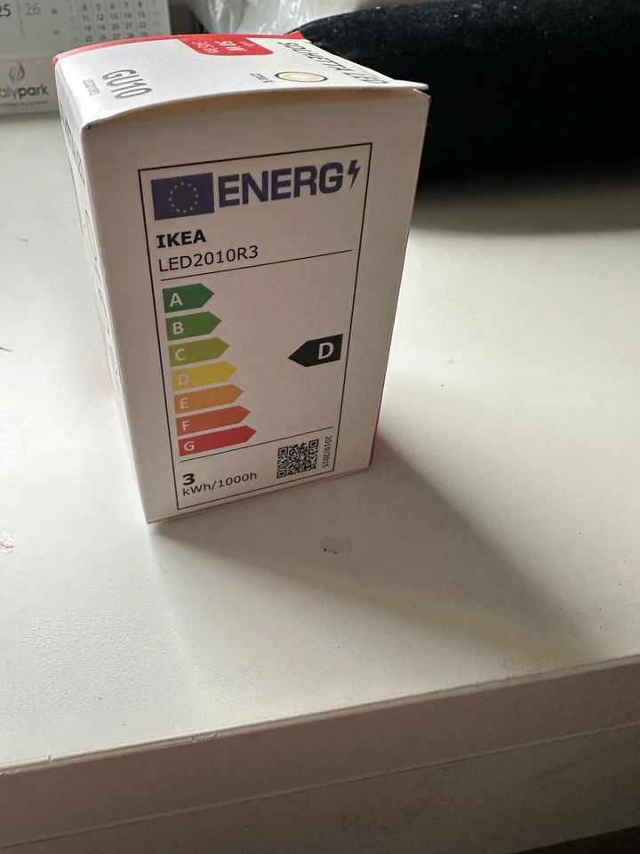GU10 LED lightbulb WARM WHITE. SOLHETTA IKEA (3w = 50w / 345 Lumens)  2700K - Image 2 of 4