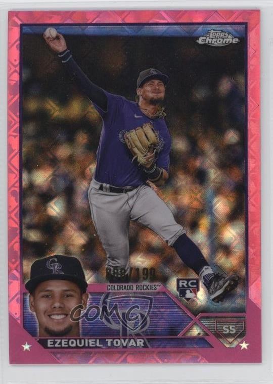 2023 Topps Chrome Logofractor Edition Pink Refractor 8/199 Ezequiel Tovar 10pl