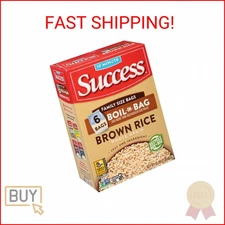 Success Boil-in-Bag Rice, Brown Rice, Quick and Easy Rice Meals, 32-Ounce Box