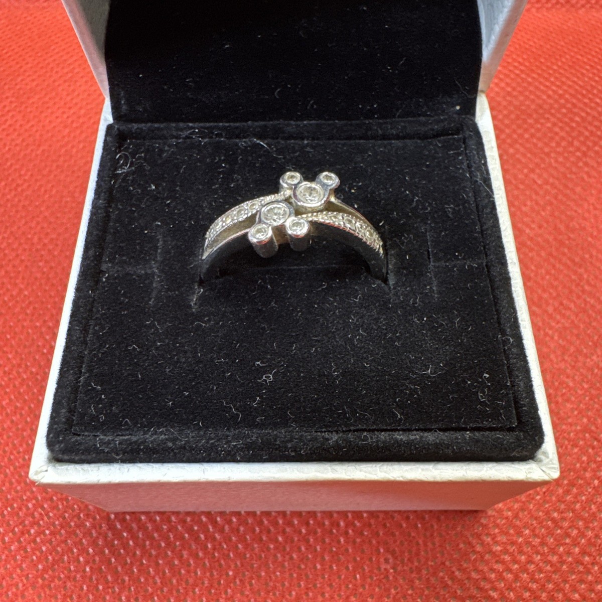 Disney Sterling Silver 925 CZ Mickey Mouse Ring Size 6 | eBay
