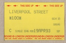 Liverpool Street 30 - UTS London Underground ticket - London EC2M