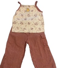 Vintage Embroidered Pooh Bear Shirt and capri set size 6 -Disney Store -Girls