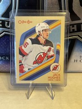 2023-24 O-Pee-Chee #506 Jack Hughes Pee-Chee - Retro Mr. Golden Goal Devils