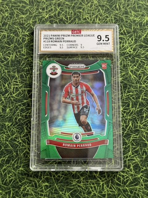 Romain Perraud /5 RC 2021-22 Panini Prizm Premier League Southampton Graded 9.5