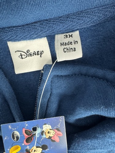 Disney Bradford Exchange Mickey Friends Womens Blue Fleece Hoodie NWT 3XL - Picture 4 of 9