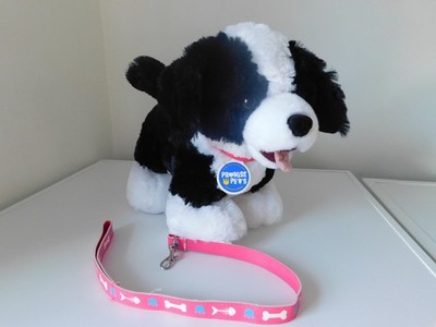 Build-A-Bear Border Collie Welpe Plüsch schwarz weiß +Leine