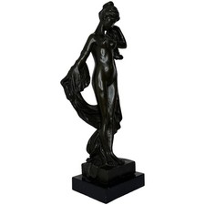 Source Classique Française En Bronze D'Auguste Moreau Pureté Avec Grâce C1900