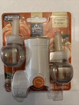 Glade Plug-In Pumpkin Ginger Scented Oil Limited Edition 2 Refills 1 Warmer