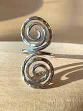 VINTAGE MEXICO 925SS HAMMERED DOUBLE SWIRL SP...