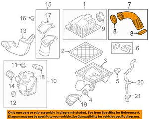 Details About Chevrolet Gm Oem 11 15 Cruze Air Cleaner To Intake Tube Duct Hose 13308302